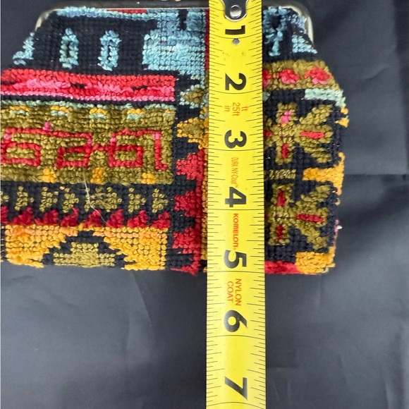 Vintage Carpet Tapestry Mod Fabric Clutch Bag Purse - Picture 5 of 5